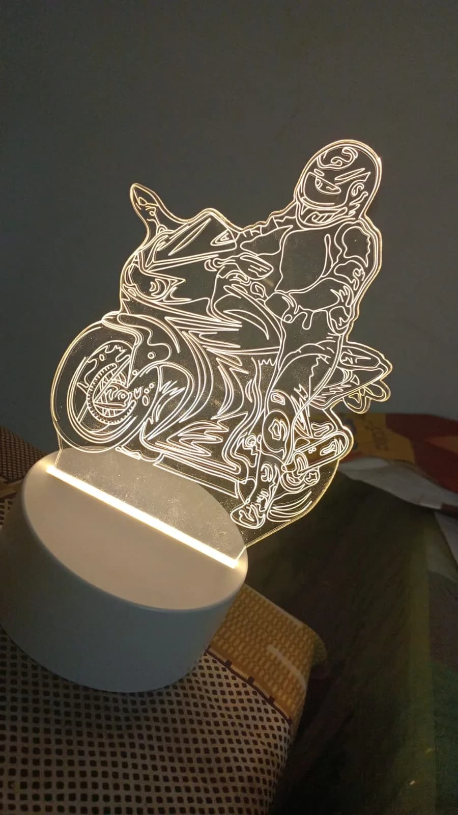 βποΈ 3D Acrylic Motorbike LED Illusion Lamp β¨