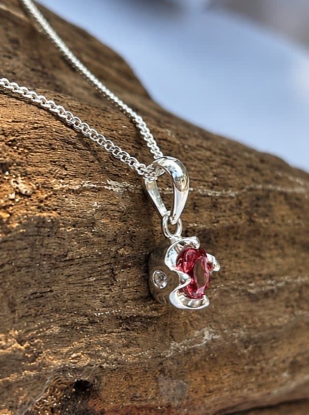 Unique Spinel Silver Pendant