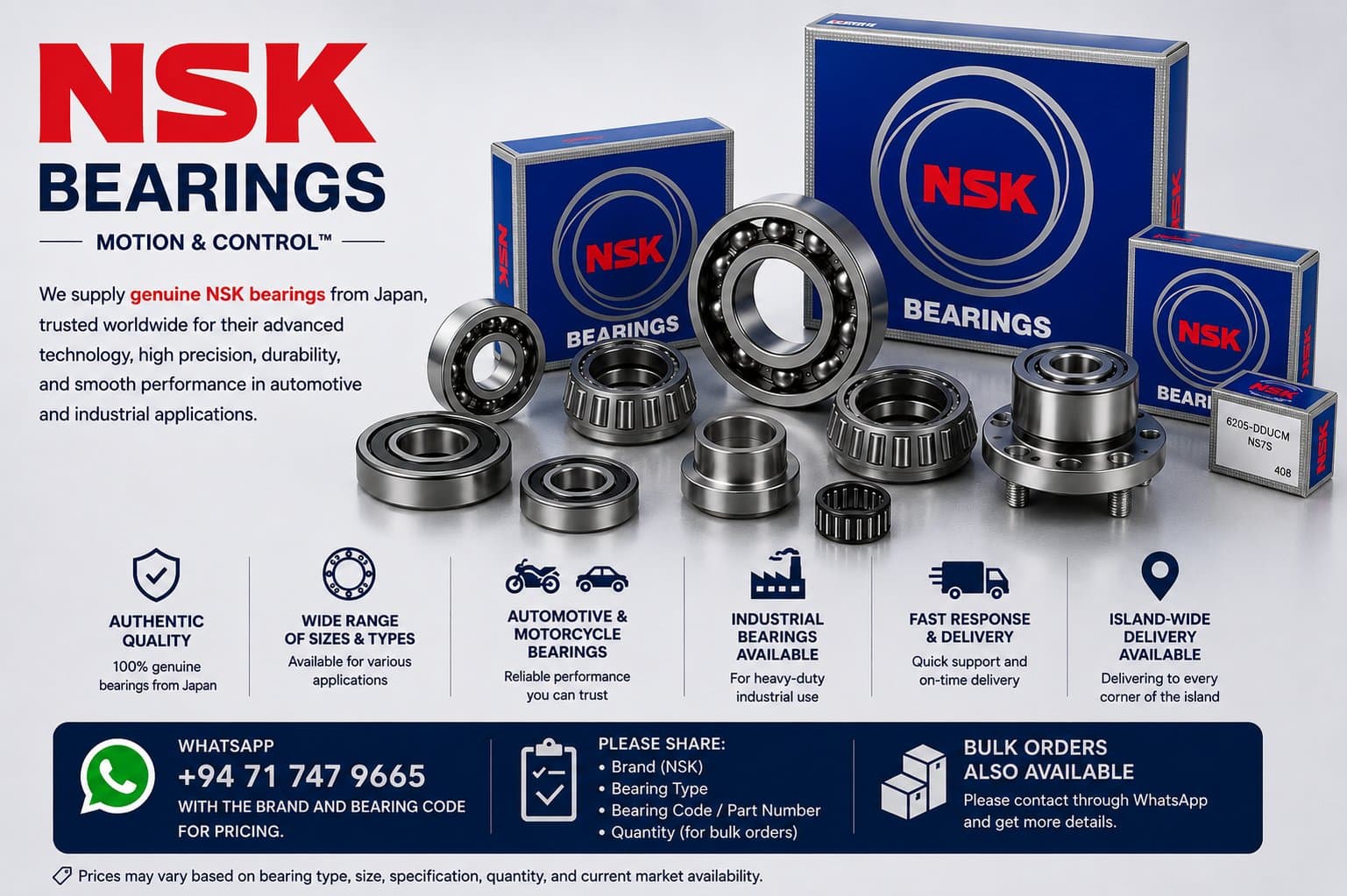 Premium NSK Bearings